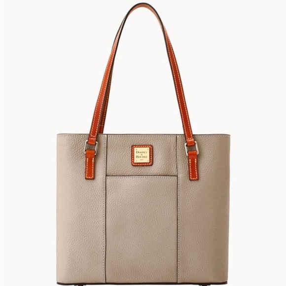 Dooney & Bourke Handbags - Dooney & Bourke Leather Tote Taupe and Brown